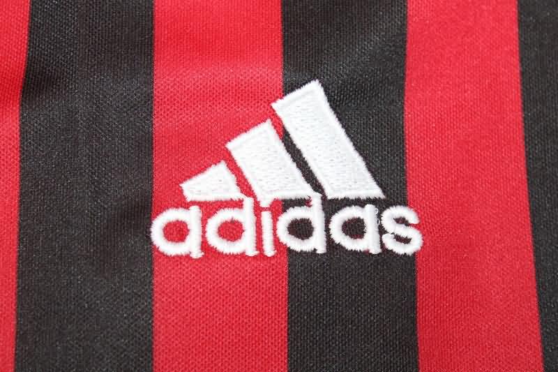 Thailand Quality(AAA) 2011/12 AC Milan Home Retro Long Sleeve Soccer Jersey