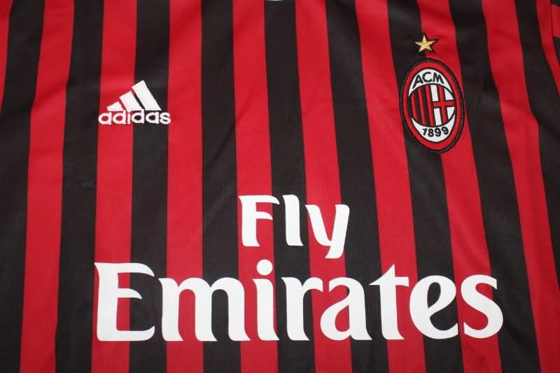 Thailand Quality(AAA) 2011/12 AC Milan Home Retro Long Sleeve Soccer Jersey