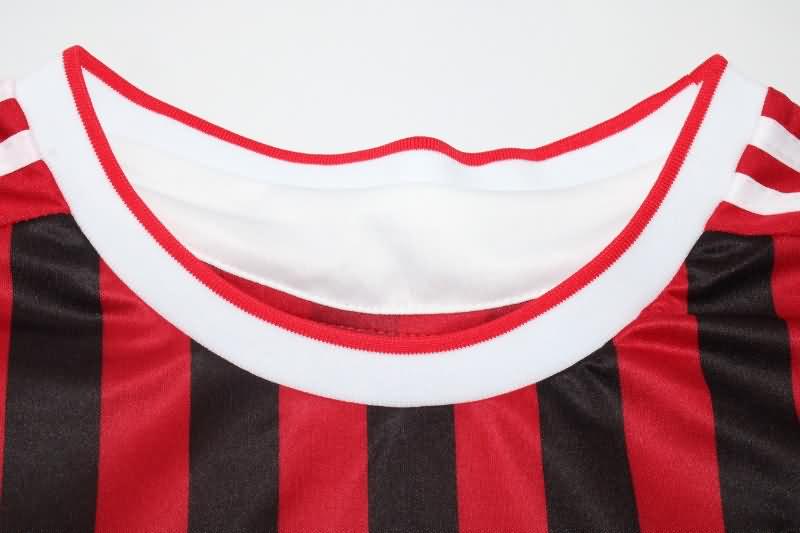 Thailand Quality(AAA) 2011/12 AC Milan Home Retro Long Sleeve Soccer Jersey