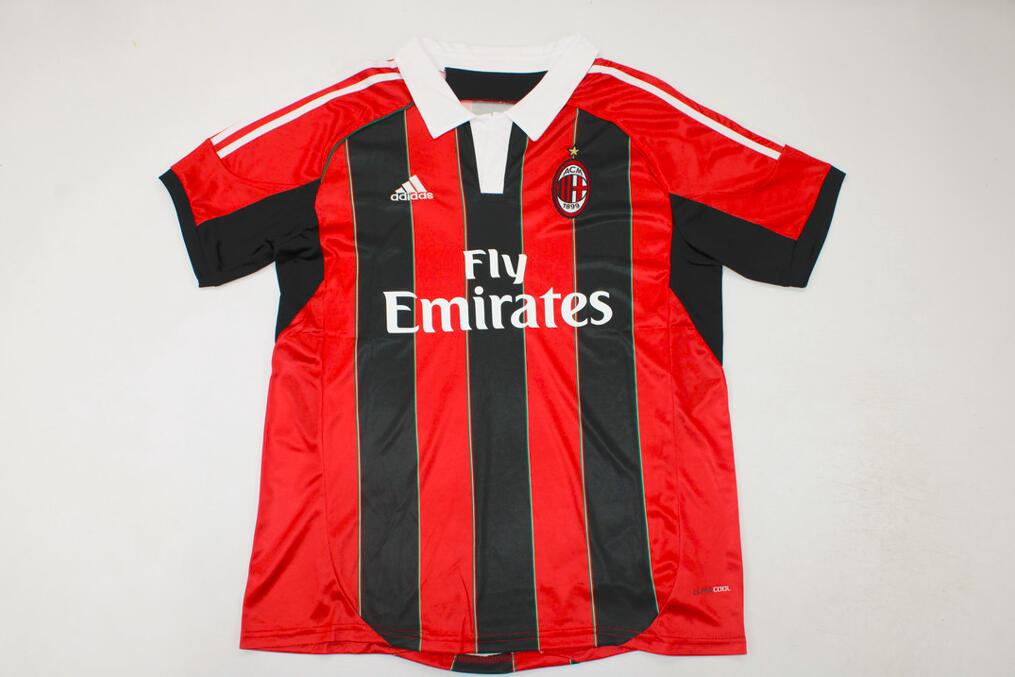 Thailand Quality(AAA) 2012/13 AC Milan Home Retro Soccer Jersey