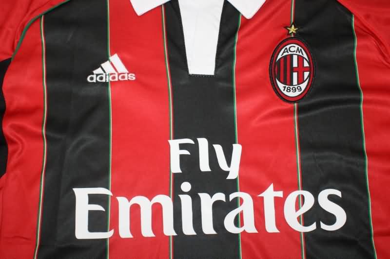 Thailand Quality(AAA) 2012/13 AC Milan Home Retro Soccer Jersey