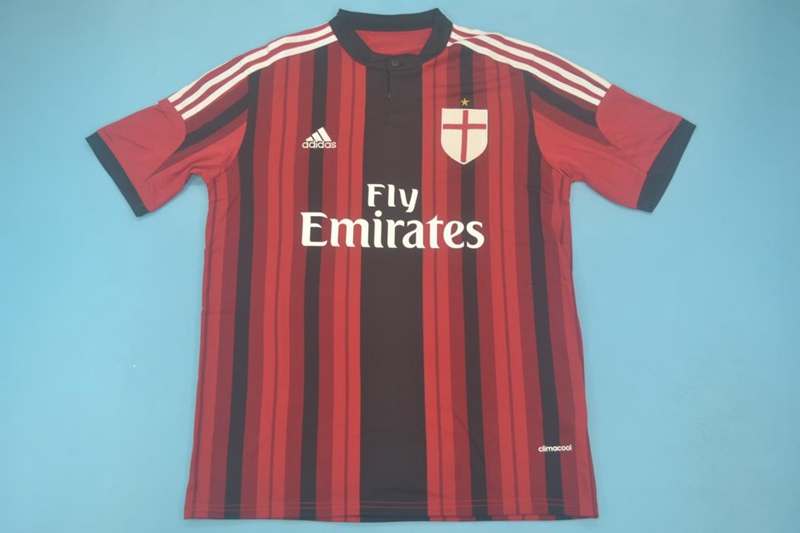 Thailand Quality(AAA) 2014/15 AC Milan Home Retro Soccer Jersey