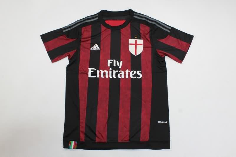 Thailand Quality(AAA) 2015/16 AC Milan Home Retro Soccer Jersey