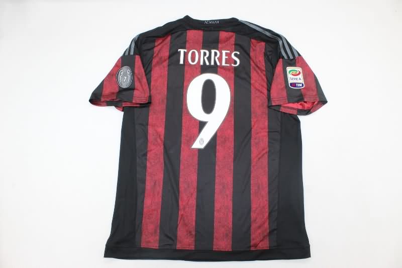 Thailand Quality(AAA) 2015/16 AC Milan Home Retro Soccer Jersey