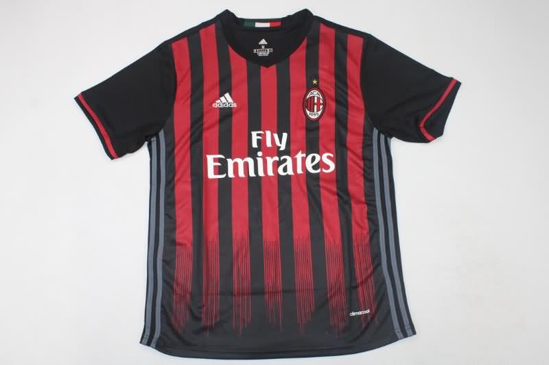 Thailand Quality(AAA) 2016/17 AC Milan Home Retro Soccer Jersey