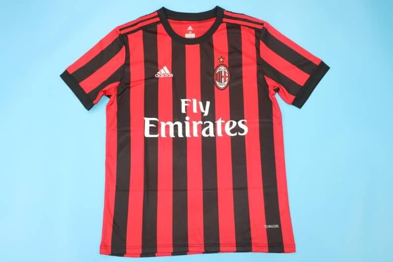 Thailand Quality(AAA) 2017/18 AC Milan Home Retro Soccer Jersey