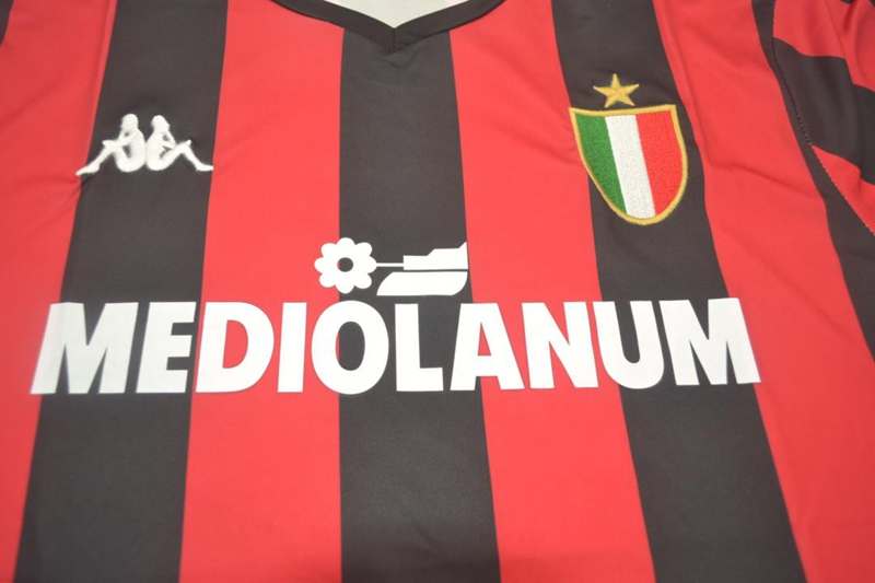 Thailand Quality(AAA) 1988/89 AC Milan Home Retro Soccer Jersey