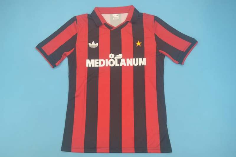 Thailand Quality(AAA) 1991/92 AC Milan Home Retro Soccer Jersey