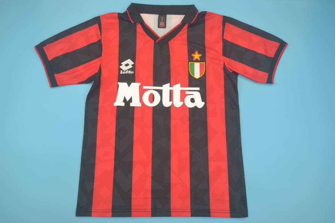 Thailand Quality(AAA) 1993/94 AC Milan Home Retro Soccer Jersey