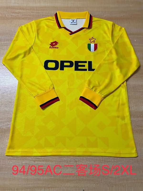 Thailand Quality(AAA) 1994/95 AC Milan Third Retro Long Sleeve Soccer Jersey