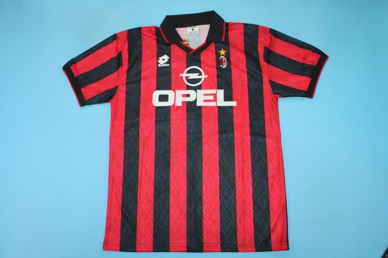 Thailand Quality(AAA) 1995/96 AC Milan Home Retro Soccer Jersey