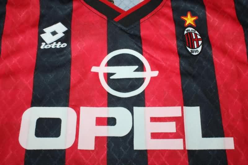 Thailand Quality(AAA) 1995/96 AC Milan Home Retro Soccer Jersey