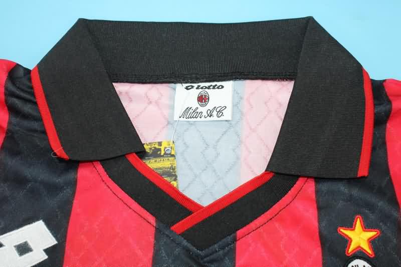 Thailand Quality(AAA) 1995/96 AC Milan Home Retro Soccer Jersey