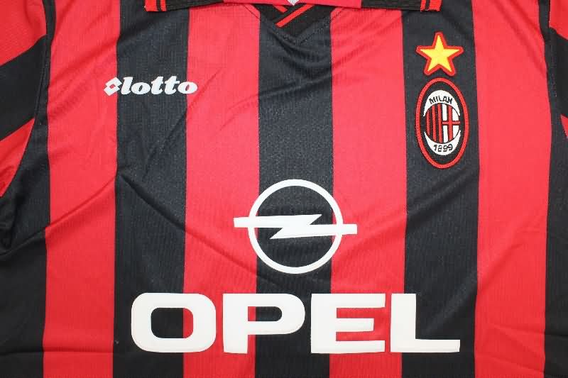 Thailand Quality(AAA) 1997/98 AC Milan Home Retro Soccer Jersey