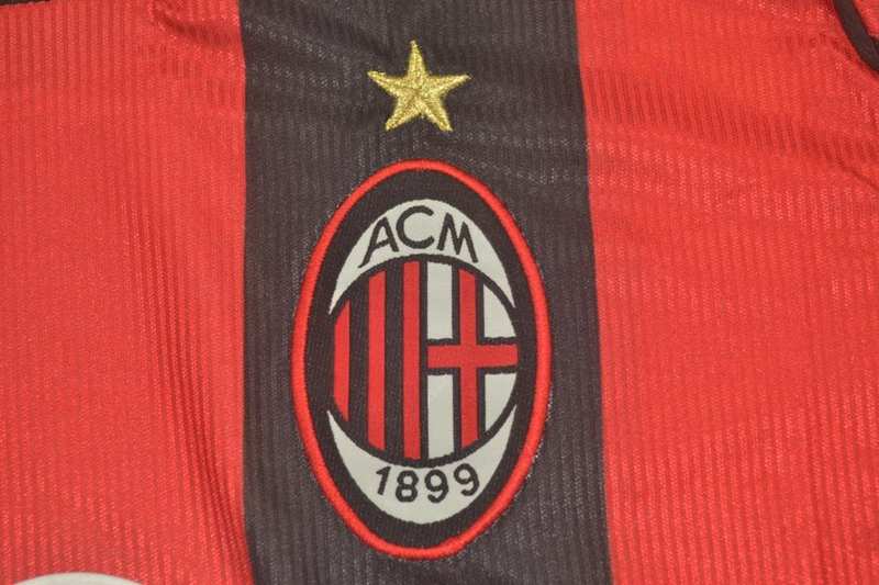 Thailand Quality(AAA) 1998/99 AC Milan Home Retro Soccer Jersey