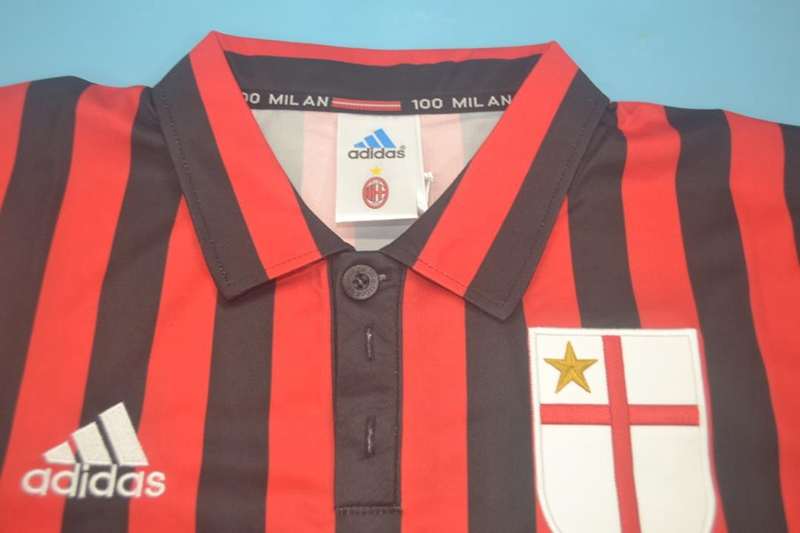 Thailand Quality(AAA) 1999/00 AC Milan Home Retro Soccer Jersey