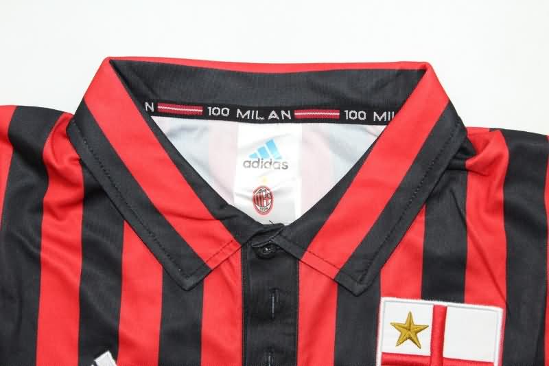 Thailand Quality(AAA) 1999/00 AC Milan Home Long Slevee Retro Soccer Jersey