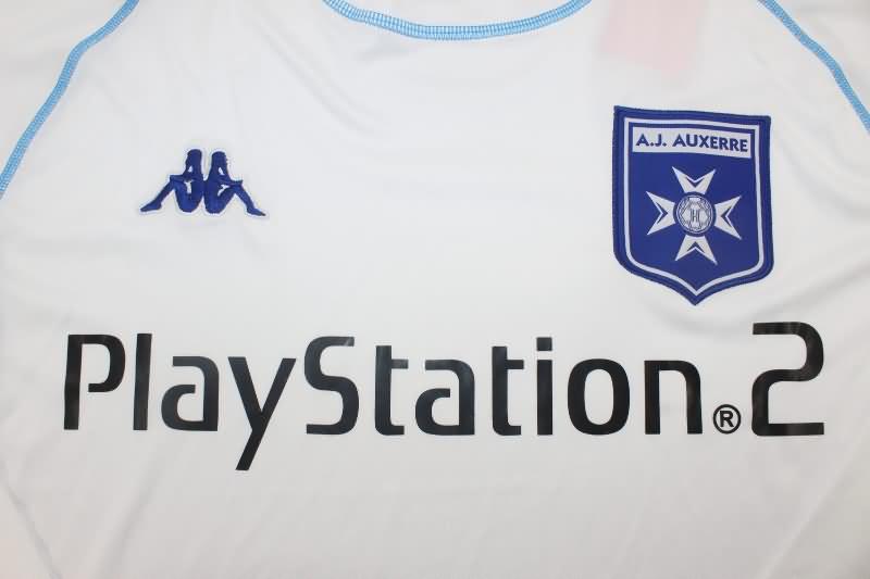 Thailand Quality(AAA) 2003/04 AJ Auxerre Home Long Sleeve Retro Soccer Jersey