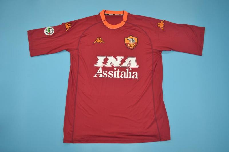 Thailand Quality(AAA) 2000/01 AS Roma Home Retro Soccer Jersey