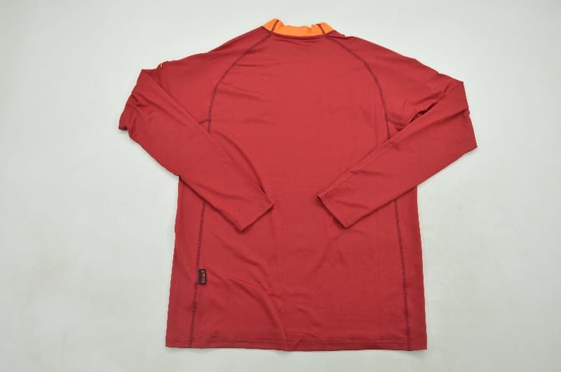 Thailand Quality(AAA) 2000/01 AS Roma Home Retro Long Sleeve Soccer Jersey
