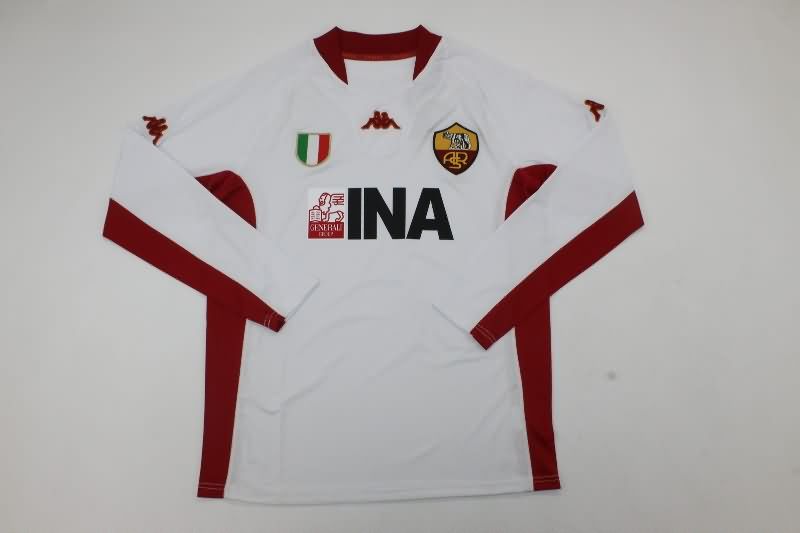 Thailand Quality(AAA) 2001/02 AS Roma Away Long Retro Soccer Jersey