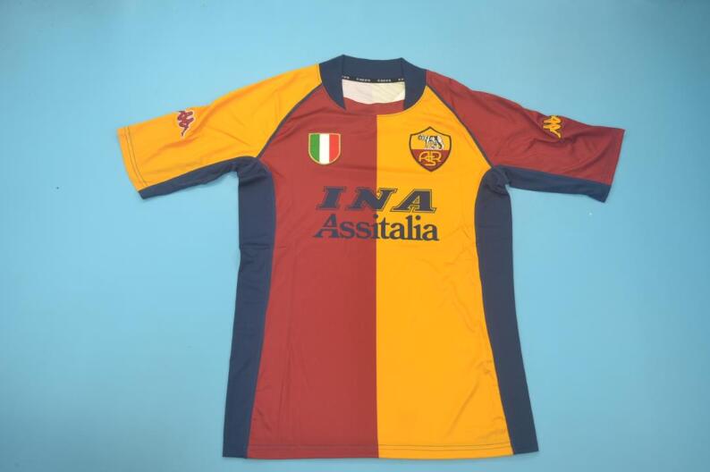 Thailand Quality(AAA) 2001/02 AS Roma Home Retro Soccer Jersey