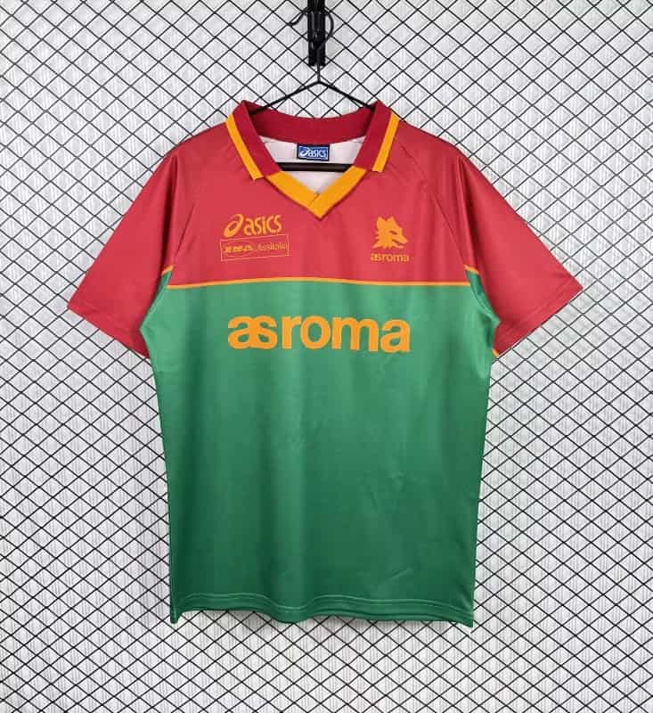 Thailand Quality(AAA) 1995/96 AS Roma Training Retro Soccer Jersey