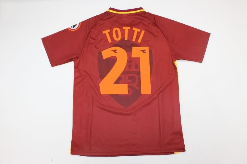 Thailand Quality(AAA) 1997/98 AS Roma Home Retro Soccer Jersey