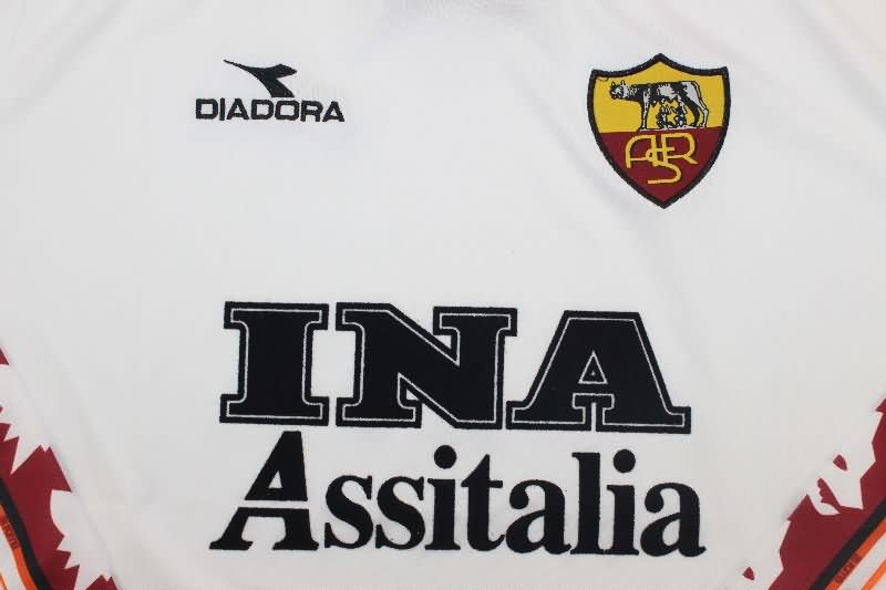 Thailand Quality(AAA) 1998/99 AS Roma Away Long Sleeve Retro Soccer Jersey