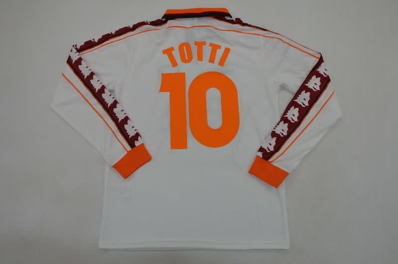 Thailand Quality(AAA) 1998/99 AS Roma Away Long Sleeve Retro Soccer Jersey