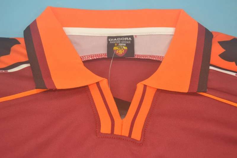 Thailand Quality(AAA) 1998/99 AS Roma Home Retro Soccer Jersey