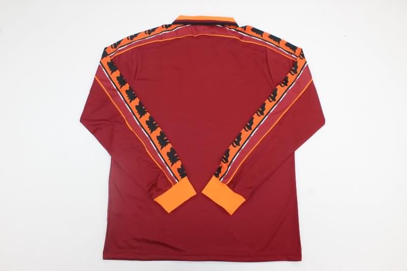 Thailand Quality(AAA) 1998/99 AS Roma Home Long Sleeve Retro Soccer Jersey