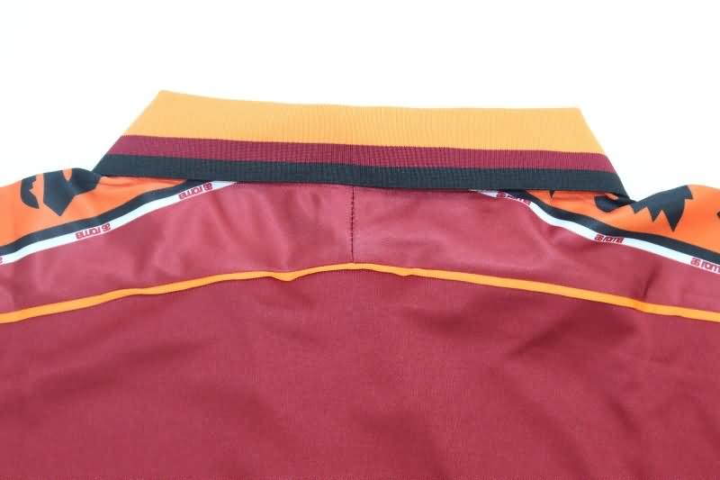 Thailand Quality(AAA) 1998/99 AS Roma Home Long Sleeve Retro Soccer Jersey