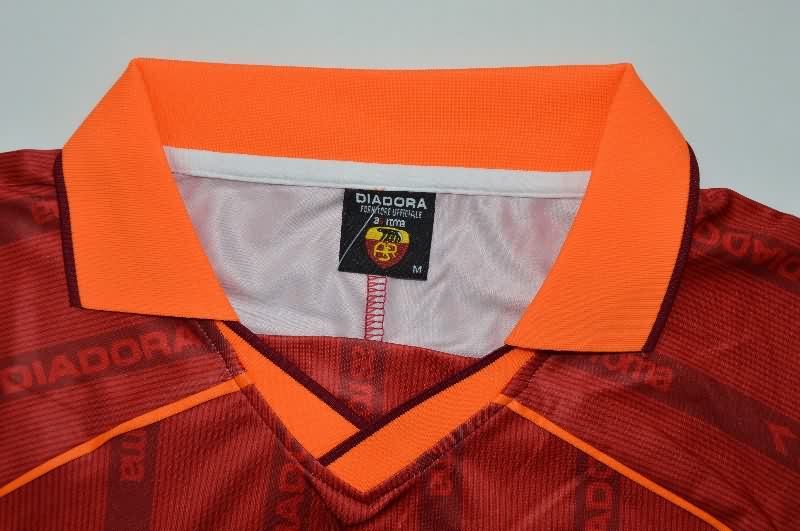 Thailand Quality(AAA) 1999/00 AS Roma Home Retro Long Sleeve Soccer Jersey