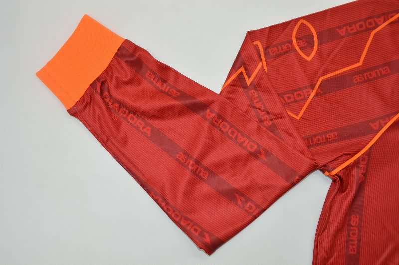 Thailand Quality(AAA) 1999/00 AS Roma Home Retro Long Sleeve Soccer Jersey