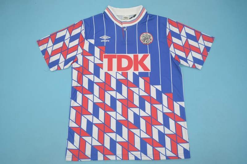 Thailand Quality(AAA) 1989/90 Ajax Away Retro Soccer Jersey