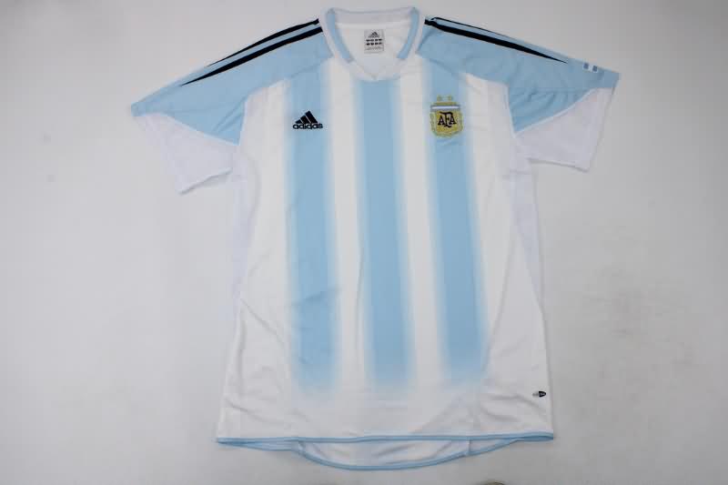 Thailand Quality(AAA) 2004/05 Argentina Home Retro Soccer Jersey