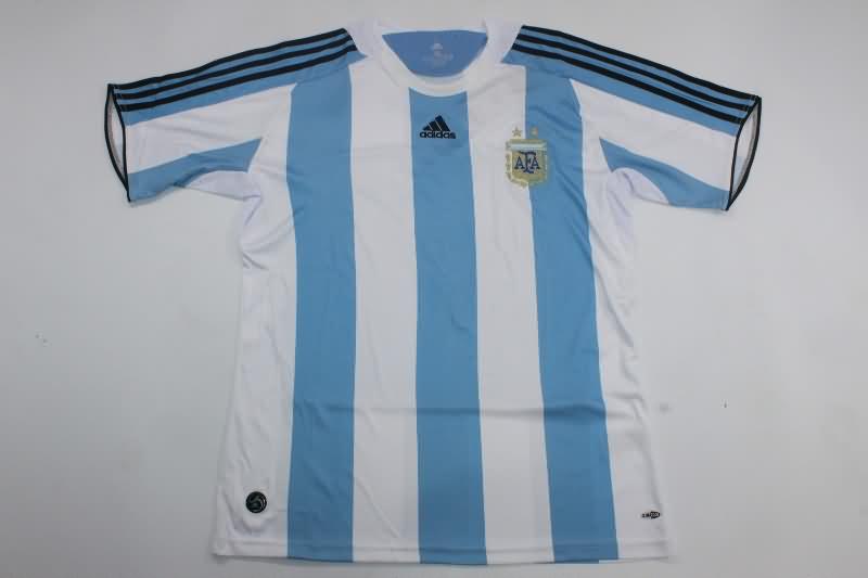 Thailand Quality(AAA) 2008/10 Argentina Home Retro Soccer Jersey