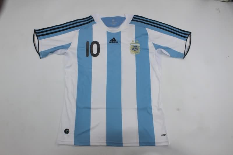 Thailand Quality(AAA) 2008/10 Argentina Home Retro Soccer Jersey
