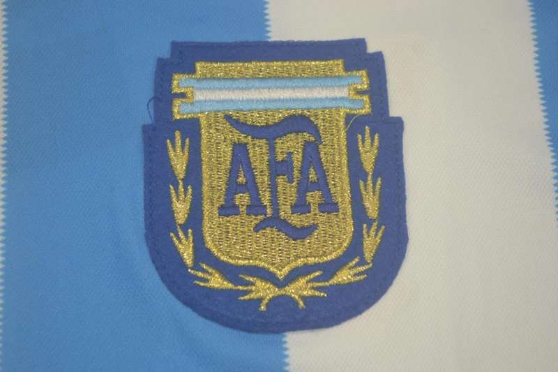 Thailand Quality(AAA) 1986 Argentina Home Retro Soccer Jersey(L/S)