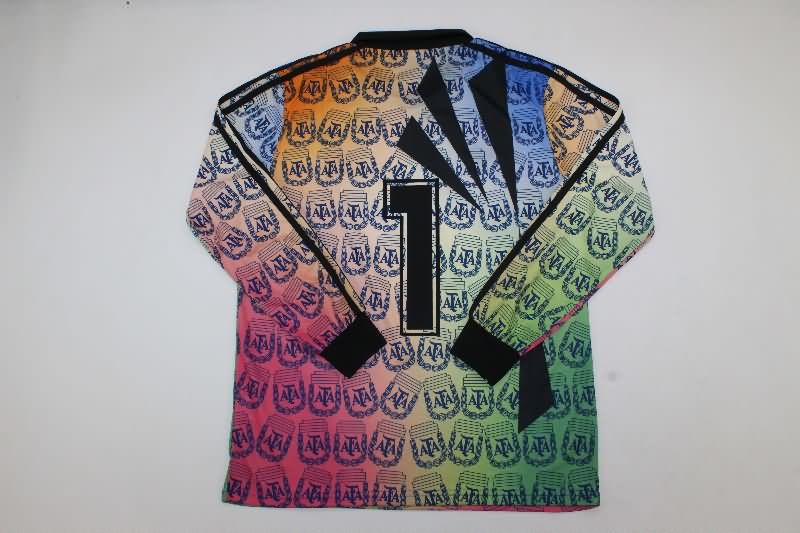 Thailand Quality(AAA) 1993 Argentina Goalkeeper Long Sleeve Retro Soccer Jersey