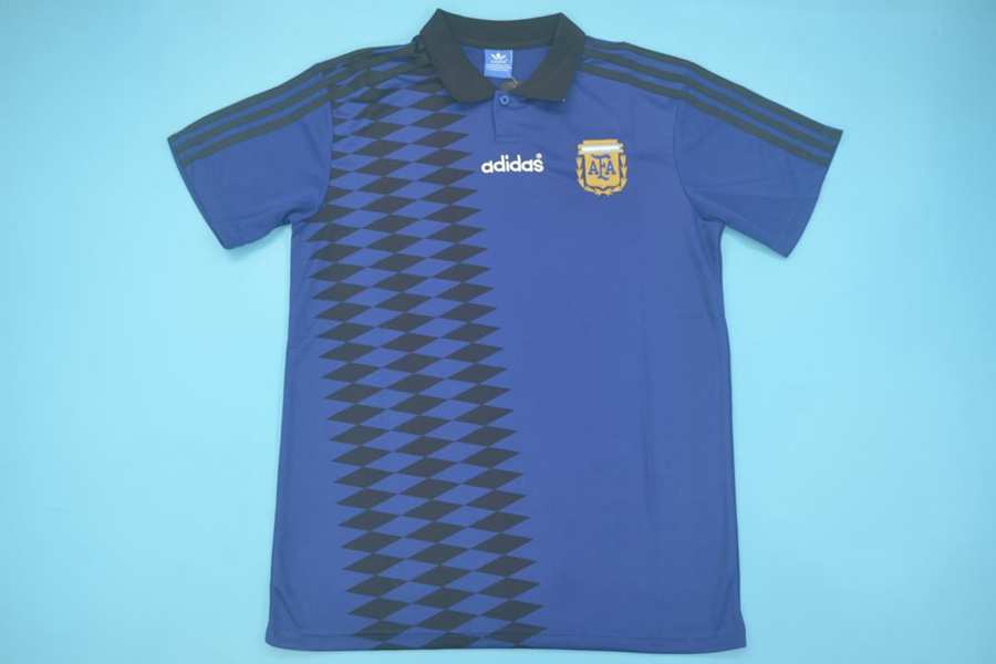 Thailand Quality(AAA) 1994 Argentina Away Retro Soccer Jersey