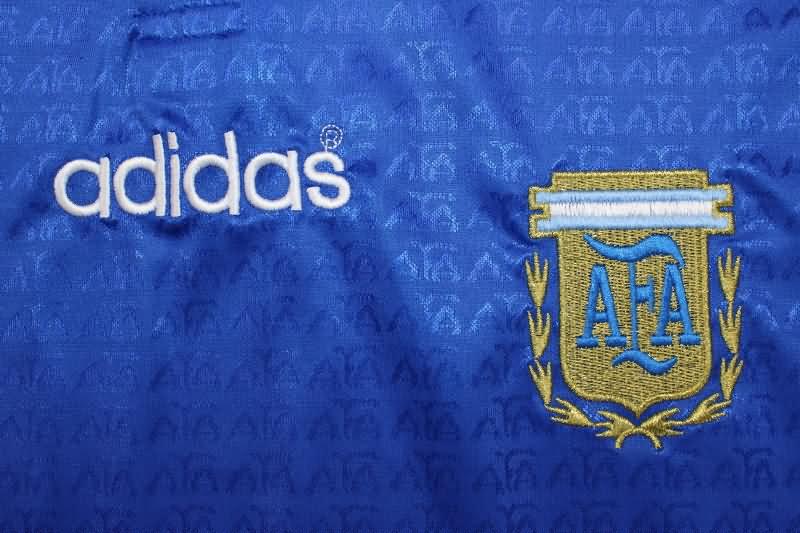 Thailand Quality(AAA) 1994 Argentina Away Retro Long Sleeve Soccer Jersey