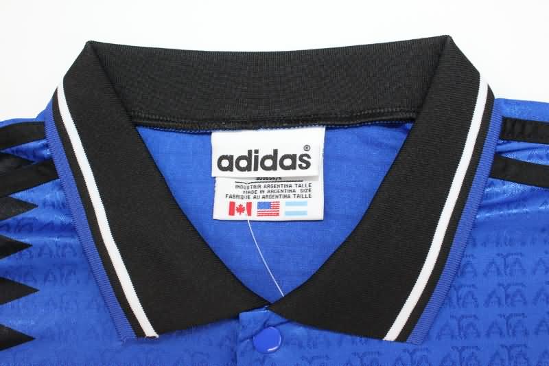 Thailand Quality(AAA) 1994 Argentina Away Retro Long Sleeve Soccer Jersey