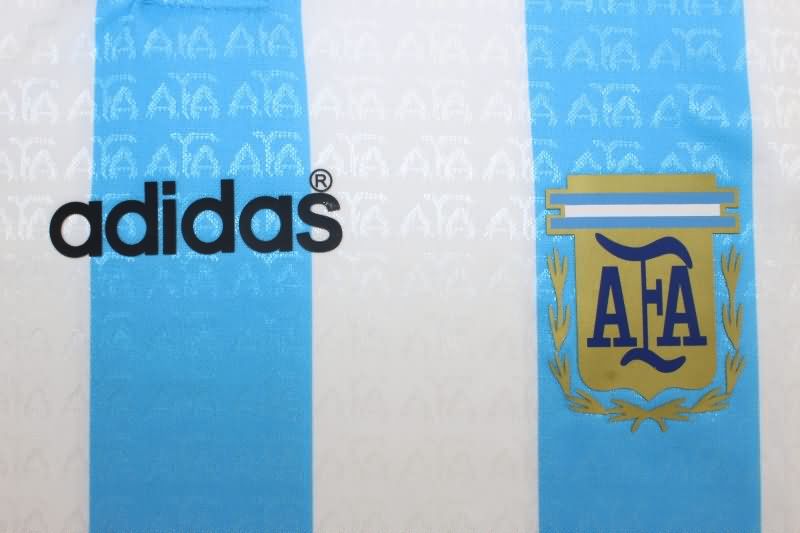 Thailand Quality(AAA) 1994 Argentina Home Retro Soccer Jersey (Player)