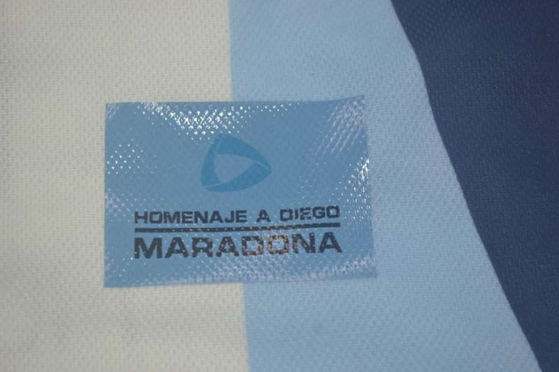 Thailand Quality(AAA) 2001 Argentina Maradona Retro Soccer Jersey