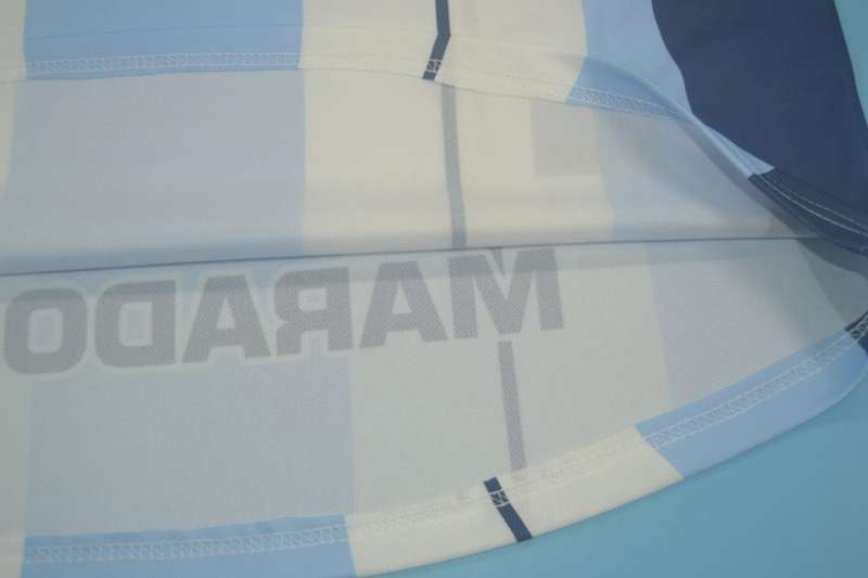 Thailand Quality(AAA) 2001 Argentina Maradona Retro Soccer Jersey