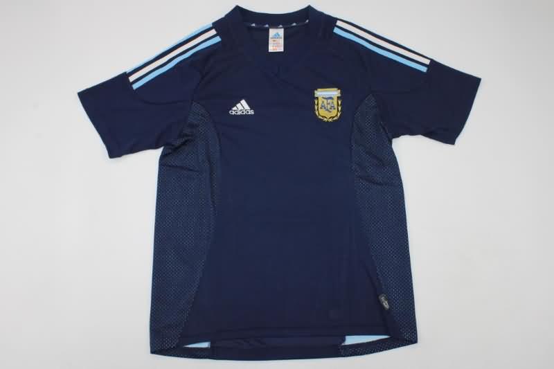 Thailand Quality(AAA) 2002 Argentina Away Retro Soccer Jersey