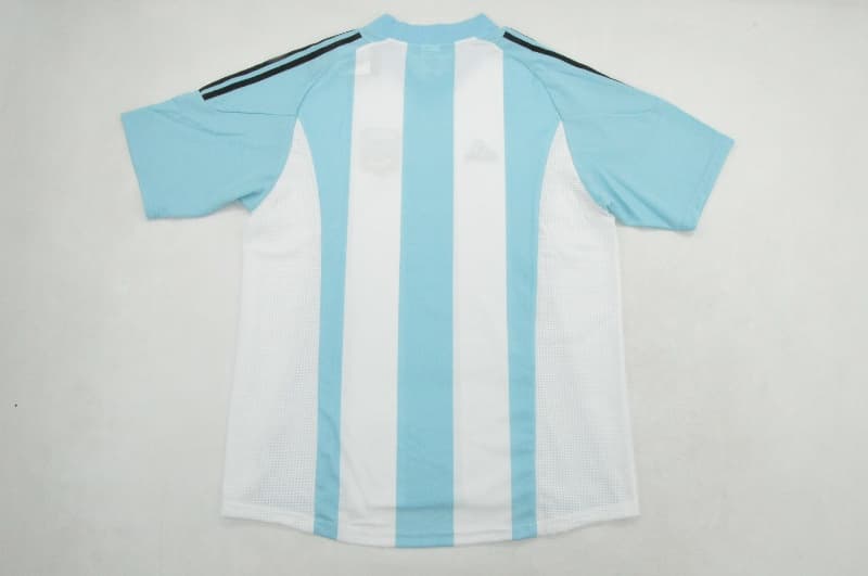 Thailand Quality(AAA) 2002 Argentina Home Retro Soccer Jersey