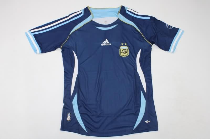 Thailand Quality(AAA) 2006 Argentina Away Retro Soccer Jersey